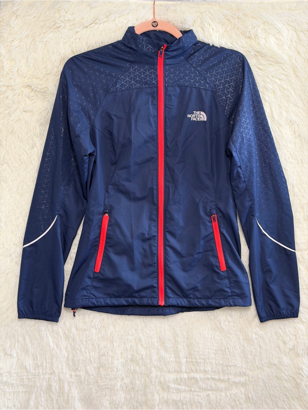 The North Face Womens Torpedo Windbreaker Jacket S Blue Lightweight Gorpcore
